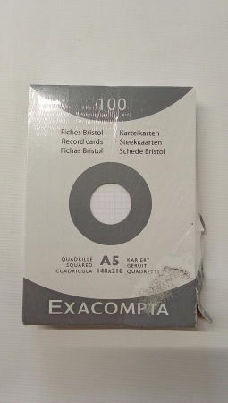 Foi pentru notite Exacompta 13208E, Pachet de 100, Dimensiune A5, Alb [1]