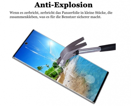 Folie de protectie din sticla securizata pentru ecran DETENO pentru Samsung Galaxy Note 10 Plus, 9H, 1 bucata [6]