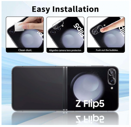 Folie protectie ecran de confidențialitate + folie camera Funrae pentru Samsung Galaxy Z Flip 5 5G [7]