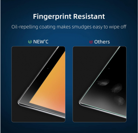 Folie protectie ecran din sticla securizata NEW'C pentru iPad 10,2 inchi model 2021/2020/2019, generația 9/8/7 [5]