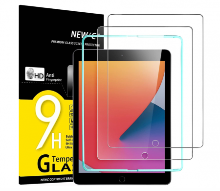 Accesorii tablete - Folie protectie ecran din sticla securizata NEW'C pentru iPad 10,2 inchi model 2021/2020/2019, generația 9/8/7