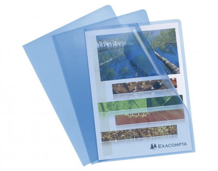 Folie protectie pentru documente A4 Exacompta 58522E, pachet de 100, deschidere în formă de L [0]