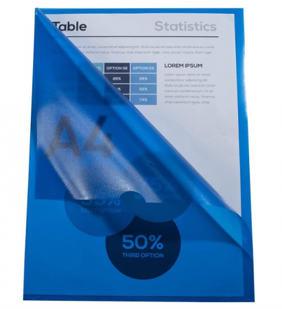 Folie protectie pentru documente A4 Exacompta 58522E, pachet de 100, deschidere în formă de L [3]