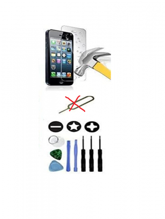 Folie protectie sticla securizata Mobilevie pentru iPhone 4S + instrumente schimbat display [2]