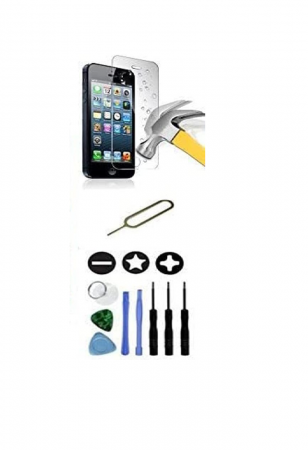 Telefoane Mobile & accesorii - Folie protectie sticla securizata Mobilevie pentru iPhone 4S + instrumente schimbat display