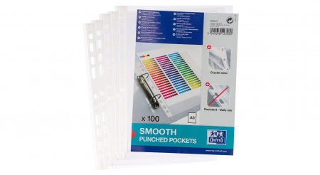 Organizare si arhivare - Folii de protectie transparente standard Oxford Elba, A5, 60 microni, 100 bucati, 400025671