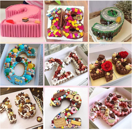 Forma din silicon cu numarul 1 pentru tort/prajituri, rosu [7]