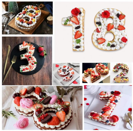 Forma din silicon cu numarul 1 pentru tort/prajituri, rosu [6]