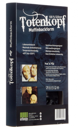 Forma din silicon pentru Briose in forma de Craniu Geda Labels [3]