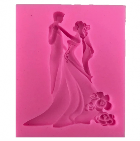 Casa, Gradina & Bricolaj - Forma din silicon pentru tort pentru nunta, Mire și Mireasa, Ideal pentru ciocolată/fondant