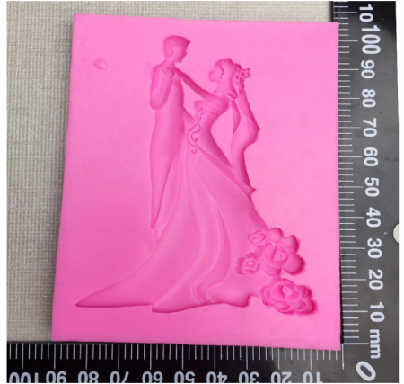 Forma din silicon pentru tort pentru nunta, Mire și Mireasa, Ideal pentru ciocolată/fondant [4]