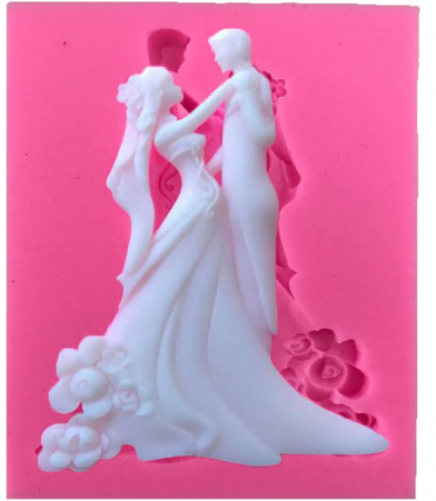Forma din silicon pentru tort pentru nunta, Mire și Mireasa, Ideal pentru ciocolată/fondant [2]