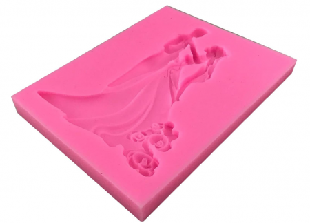 Forma din silicon pentru tort pentru nunta, Mire și Mireasa, Ideal pentru ciocolată/fondant [3]