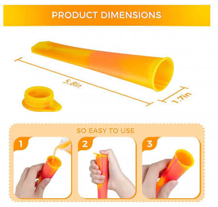 Forma silicon pentru inghetata Niohouse 12 bucati, reutilizabile [1]
