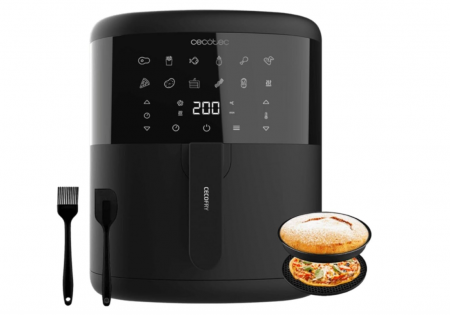 Friteuză Cecotec cu aer cald fără ulei, 6 L, cu accesorii, Cecofry Bombastik 6000 Full, 1700 W [0]