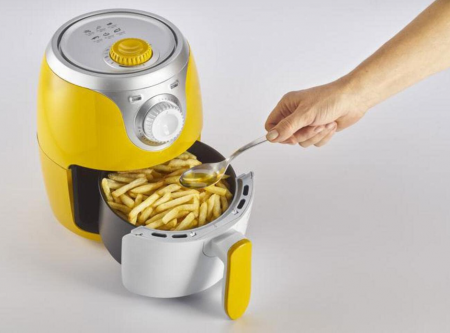 Friteuza cu aer cald Ariete 4615 Airy Fryer Mini, Capacitate 2 L, 1000 W, Temperatura maxima 200°, Galben [3]