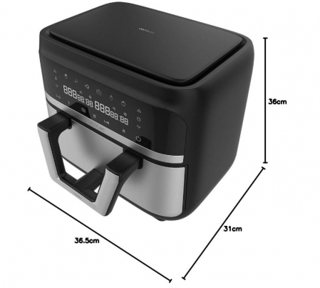 Friteuza cu aer cald Cecotec Cecofry Dual 9000 Air Fryer, 2850W, 9L, control tactil, 6 programe [12]