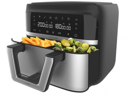 Friteuza cu aer cald Cecotec Cecofry Dual 9000 Air Fryer, 2850W, 9L, control tactil, 6 programe [6]