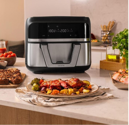 Friteuza cu aer cald Cecotec Cecofry Dual 9000 Air Fryer, 2850W, 9L, control tactil, 6 programe [9]