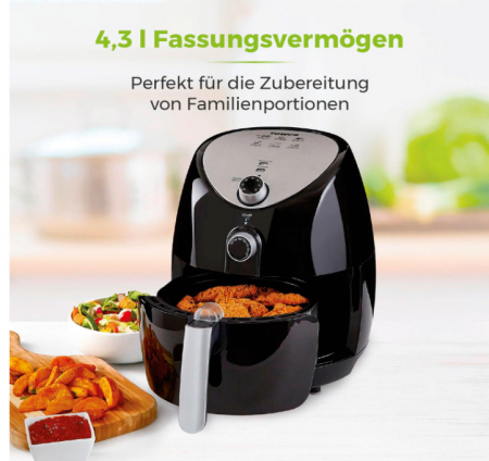 Friteuza cu aer cald Tower T17021, 4.3 L, 1500W, negru [4]