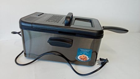 Friteuză cu ulei Cecotec Cleanfry Luxury 3000 Dark, 3.2 litri, 2400W, oțel inoxidabil, negru [1]