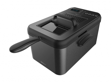 Friteuză cu ulei Cecotec Cleanfry Luxury 3000 Dark, 3.2 litri, 2400W, oțel inoxidabil, negru [0]