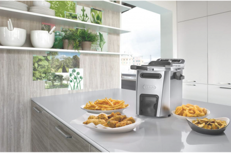 Friteuză De'Longhi PremiumFry F44532.CZ, capacitate 1,5 kg, Easy Clean System, 3200 wați, argintiu [6]