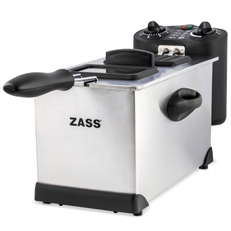 Produse RESIGILATE Zass, Sero si Trisa - Friteuza Zass ZDF 02, Putere 2000W, Capacitate 3L, Termostat reglabil