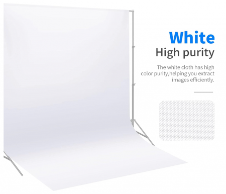 Fundal pentru fotografie de studio, Neewer, Poliester, 2.8x4 m, Alb [6]