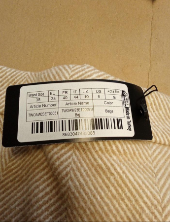 Fusta mini pentru femei Trendyol TWOAW23ET00051, bej, 38 [1]