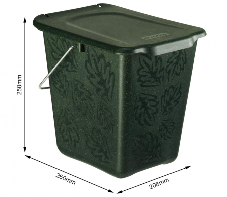 Galeata pentru compost Rotho Greenline 7L în verde, plastic [4]