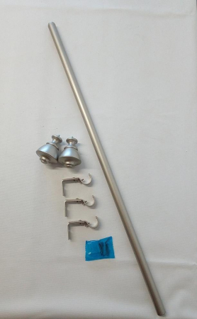 Galerie de perdea Amazon Basics, de 2.5 cm, 90 cm, nichel [3]