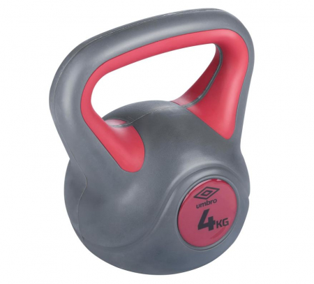 Accesorii antrenament - Gantera Kettlebell Umbro, 4 kg, Gri/Rosu