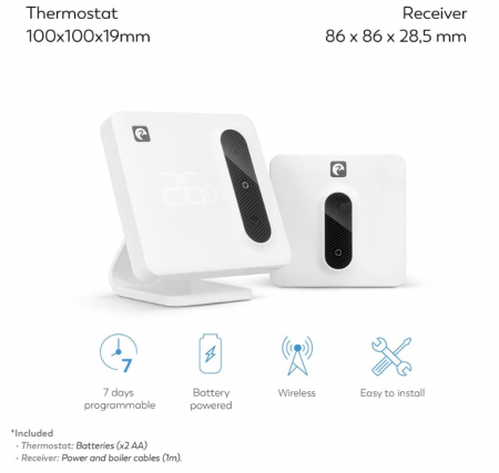 Garza Smart Termostat WiFi inteligent pentru boiler și încălzire fără fir, compatibil cu Alexa/Google [1]