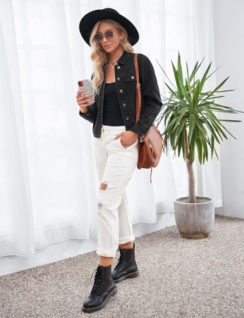 Geacă de blugi Roskiky pentru femei, negru, Marimea M [4]