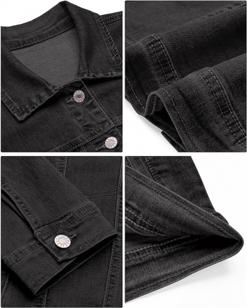 Geacă de blugi Roskiky pentru femei, negru, Marimea M [5]