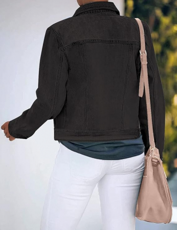 Geacă de blugi Roskiky pentru femei, negru, Marimea M [2]