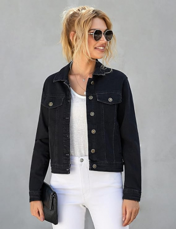 Geacă de blugi Roskiky pentru femei, negru, Marimea M [7]