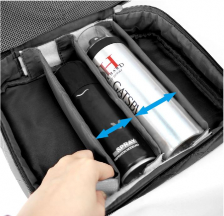 Geanta cosmetice pentru femei LEcylankEr, geanta de machiaj, neagra [3]