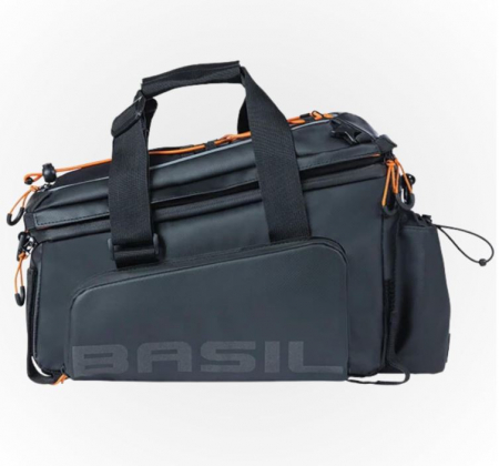 Geantă de bicicletă pentru portbagaj Basil Miles Tarpaulin XL Pro, 9-36L, negru/portocaliu [7]