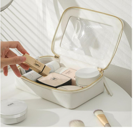 Geantă de călătorie/voiaj pentru cosmetice , transparentă, alb [5]