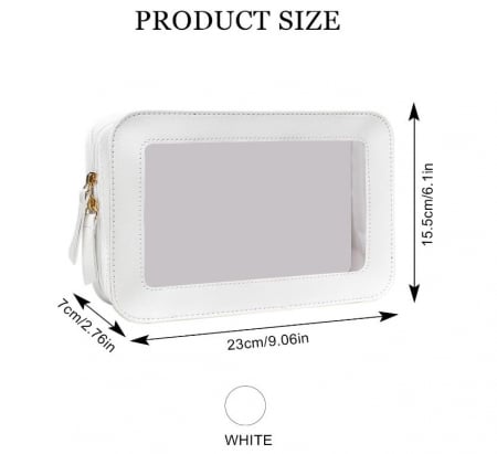 Geantă de călătorie/voiaj pentru cosmetice , transparentă, alb [1]