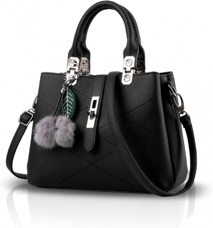 Geanta de dama NICOLE & DORIS, din piele PU, negru [0]