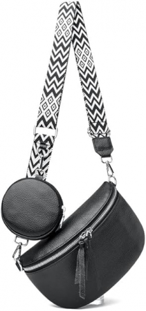 Genti si accesorii femei - Geantă de damă YUHONLNOR, curea largă, 24 x 15 cm