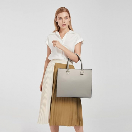 Geanta de mana pentru femei Miss Lulu L1509-1 GY, din piele PU, gri [3]