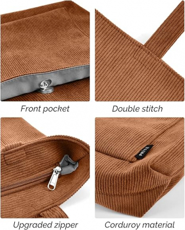 Geanta de mana pentru femei Prite, catifea maro [5]