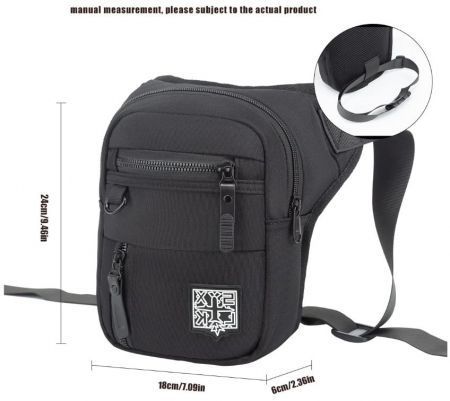 Geanta de picior pentru motocicleta Eshow, borseta multifunctionala, negru [1]