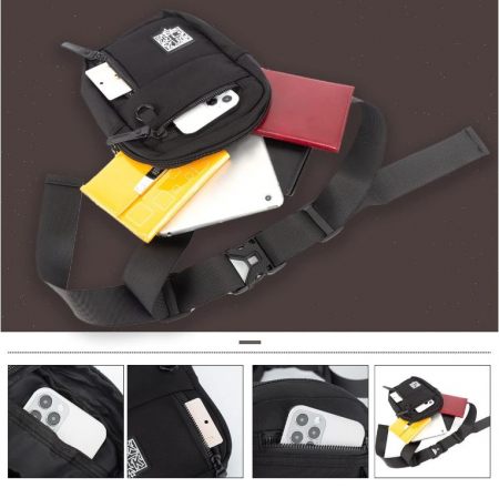 Geanta de picior pentru motocicleta Eshow, borseta multifunctionala, negru [5]