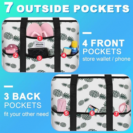 Geanta de plaja HOMESPON, impermeabila, model cu ananas [1]