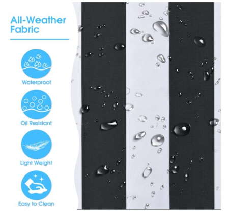 Geanta de plaja OSCAURT, cu dungi, XXL [2]